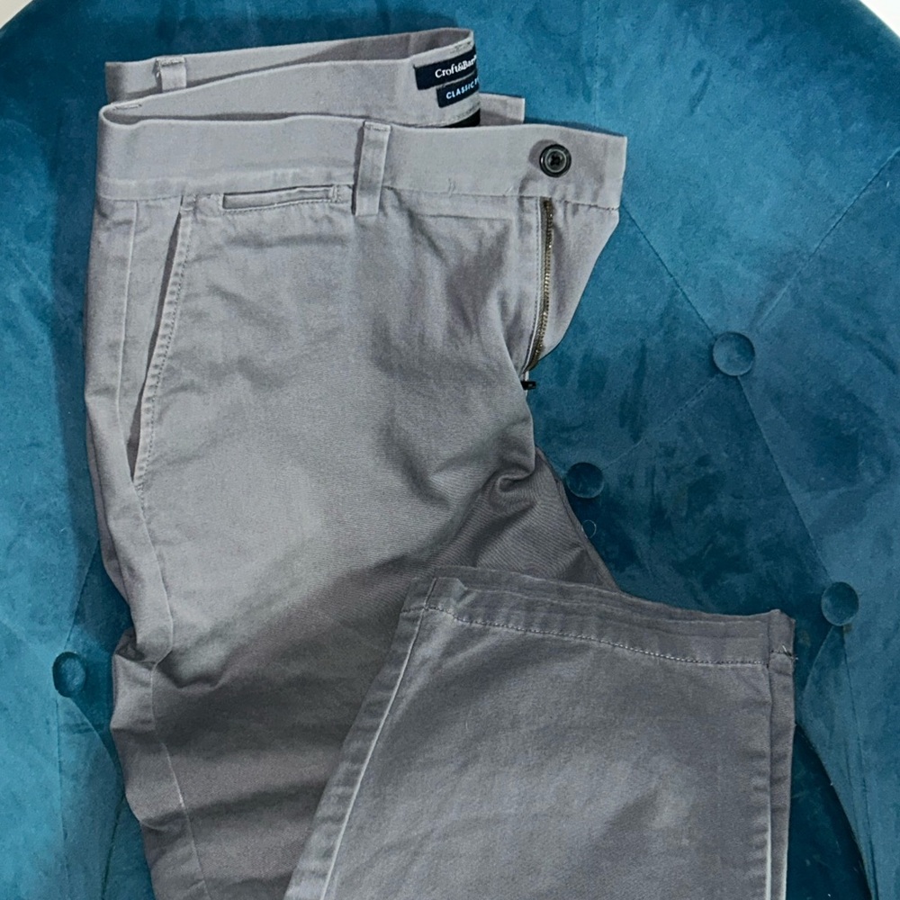 Croft & Barrow Men's Gray Dress Pants